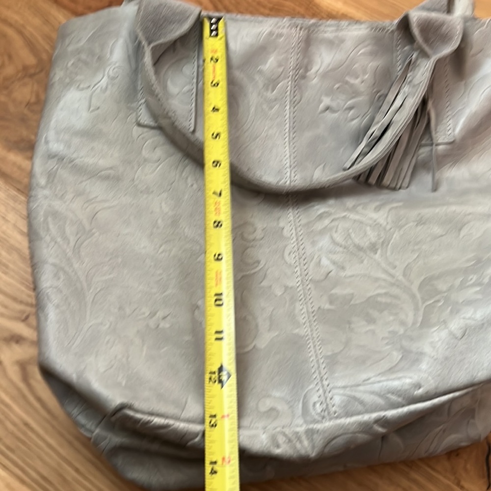 Borse in Pelle Made in Italy embossed leather shoulder / tote bag. - Picture 15 of 16